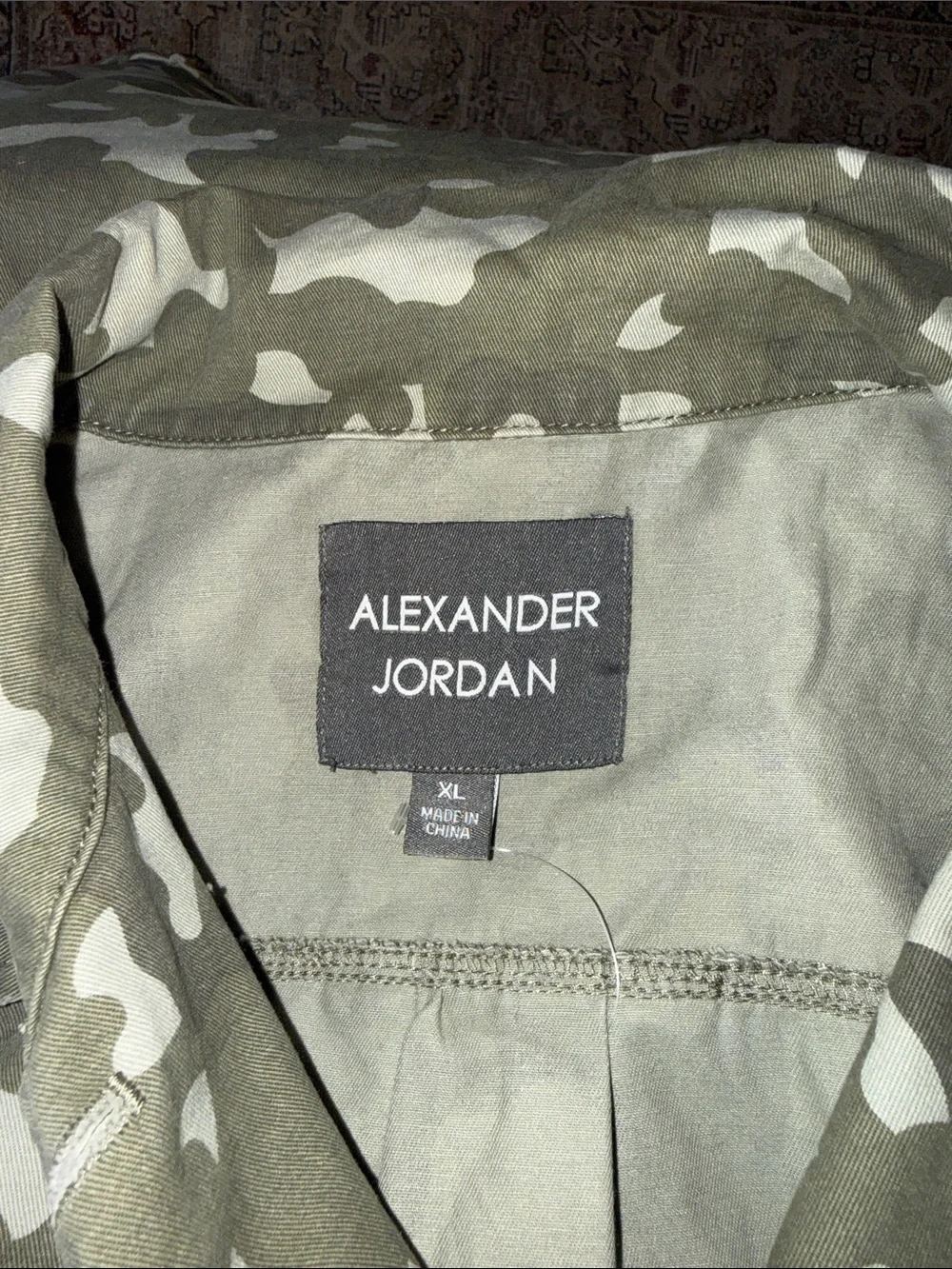 Alexander Jordan Olive Green Camo Utility Jacket